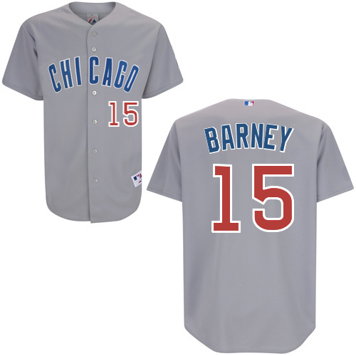 Darwin Barney #15 MLB Jersey-Chicago Cubs Men's Authentic Road Gray Baseball Jersey